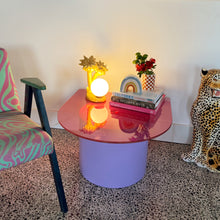 Charger l'image dans la galerie, Lampe palmiers ocre en céramique vintage globe opalin