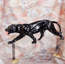 Charger l'image dans la galerie, Panthère Noire en céramique & dorures – Italie, Années 70–80