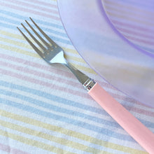 Load image into Gallery viewer, Set of 24 vintage 80s pink cutlery