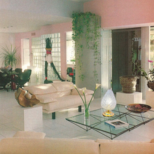 Load image into Gallery viewer, Lampe laiton & feuille en verre texturé – Années 80