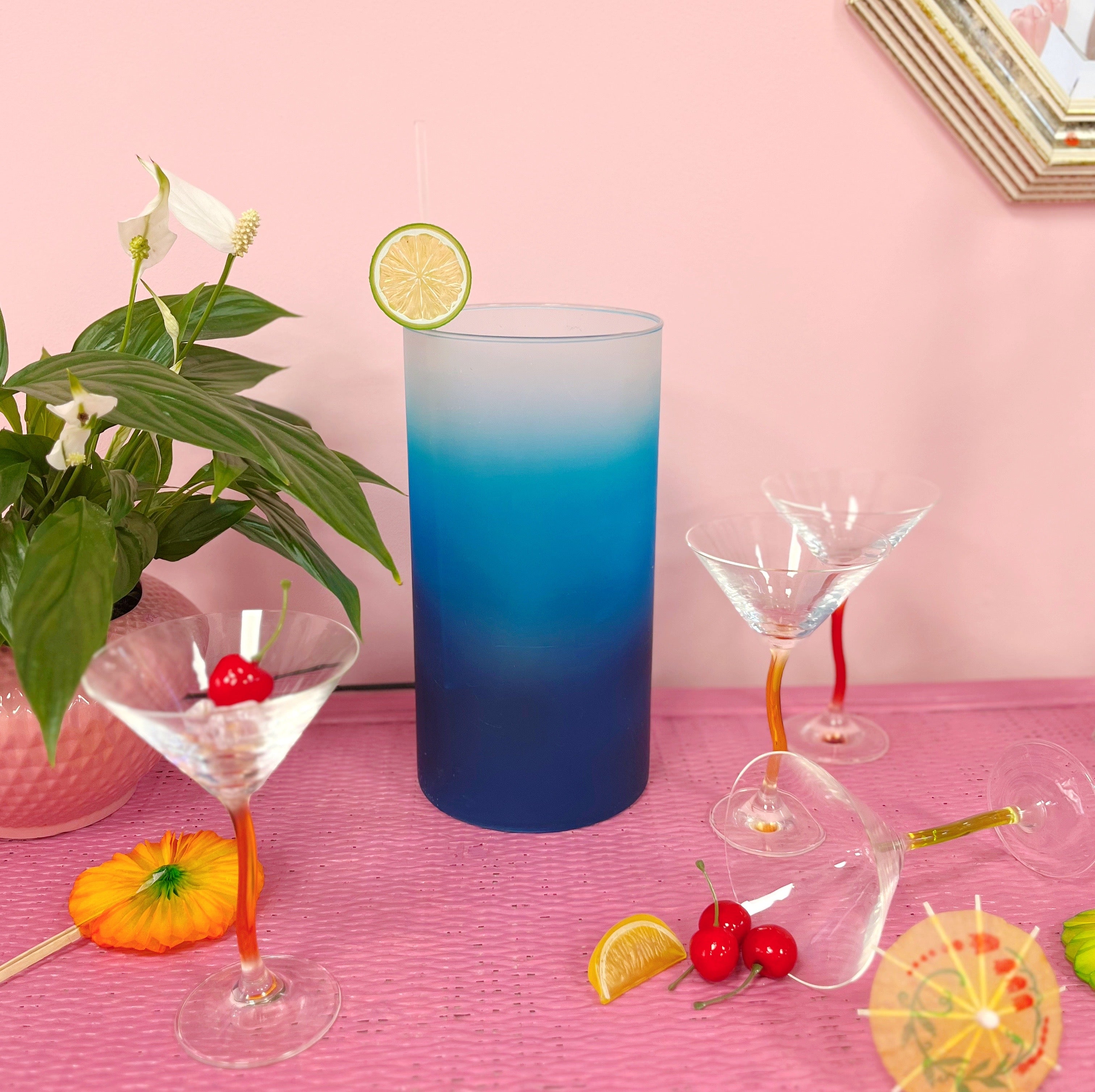 Lampe Cocktail XXL – Tasse Demi-tasse Jade, Vintage, état Correct