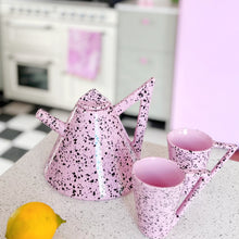 Load image into Gallery viewer, Vintage Memphis Design Speckled Pink Teapot