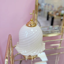 Charger l'image dans la galerie, Lampe Cloche en Verre Torsadé – Métal Doré, Années 70