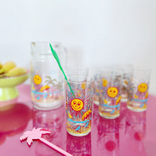 Charger l'image dans la galerie, club barbara service orangeade vintage années 80 motif soleil palmier