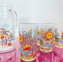 Charger l'image dans la galerie, Service à orangeade vintage années 80 tropical