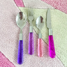 Load image into Gallery viewer, Set de couverts plexi vintage