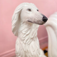 Load image into Gallery viewer, Statue lévrier afghan en céramique, Chaumette Paris, Italie, 70's