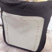 Load image into Gallery viewer, Togo vintage 70’s en velours côtelé noir, Chauffeuse une place