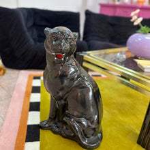 Load image into Gallery viewer, Panthère noire en céramique, années 80