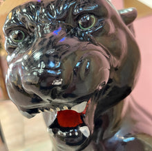Load image into Gallery viewer, Panthère noire en céramique, années 80