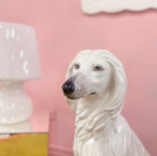 Load image into Gallery viewer, Statue lévrier afghan en céramique, Chaumette Paris, Italie, 70's