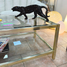 Charger l'image dans la galerie, Table basse vintage en verre et chrome, style Pierre Vandel années 80