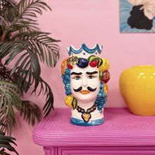 Load image into Gallery viewer, Têtes de Maure siciliennes vintage en céramique émaillée, artisanat de Caltagirone, années 70-80 – Club Barbara