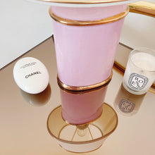 Charger l'image dans la galerie, Lampe Art Deco rose et dorée