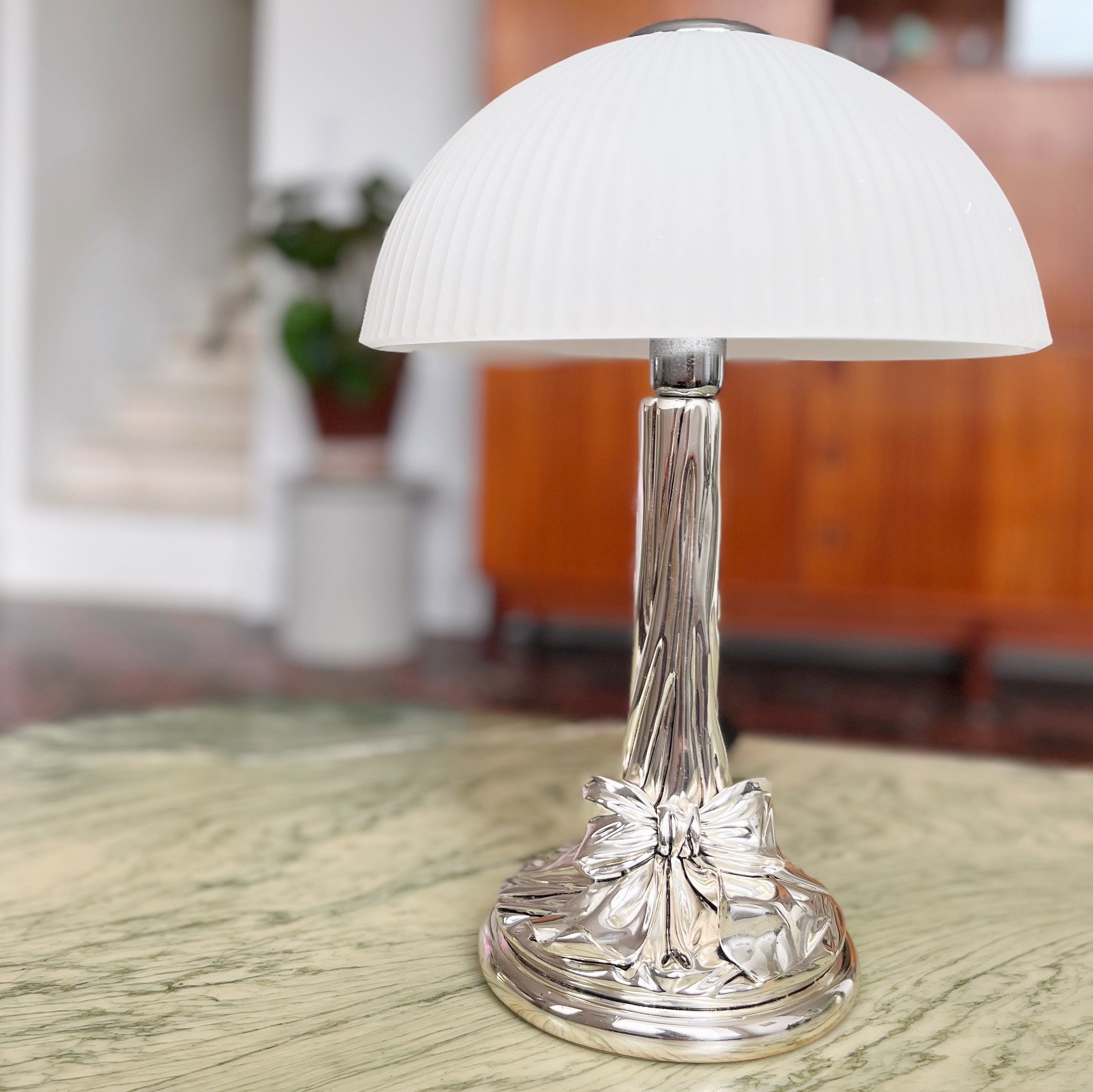 Lampe noeud chromée – StilArte, Italie, Années 70