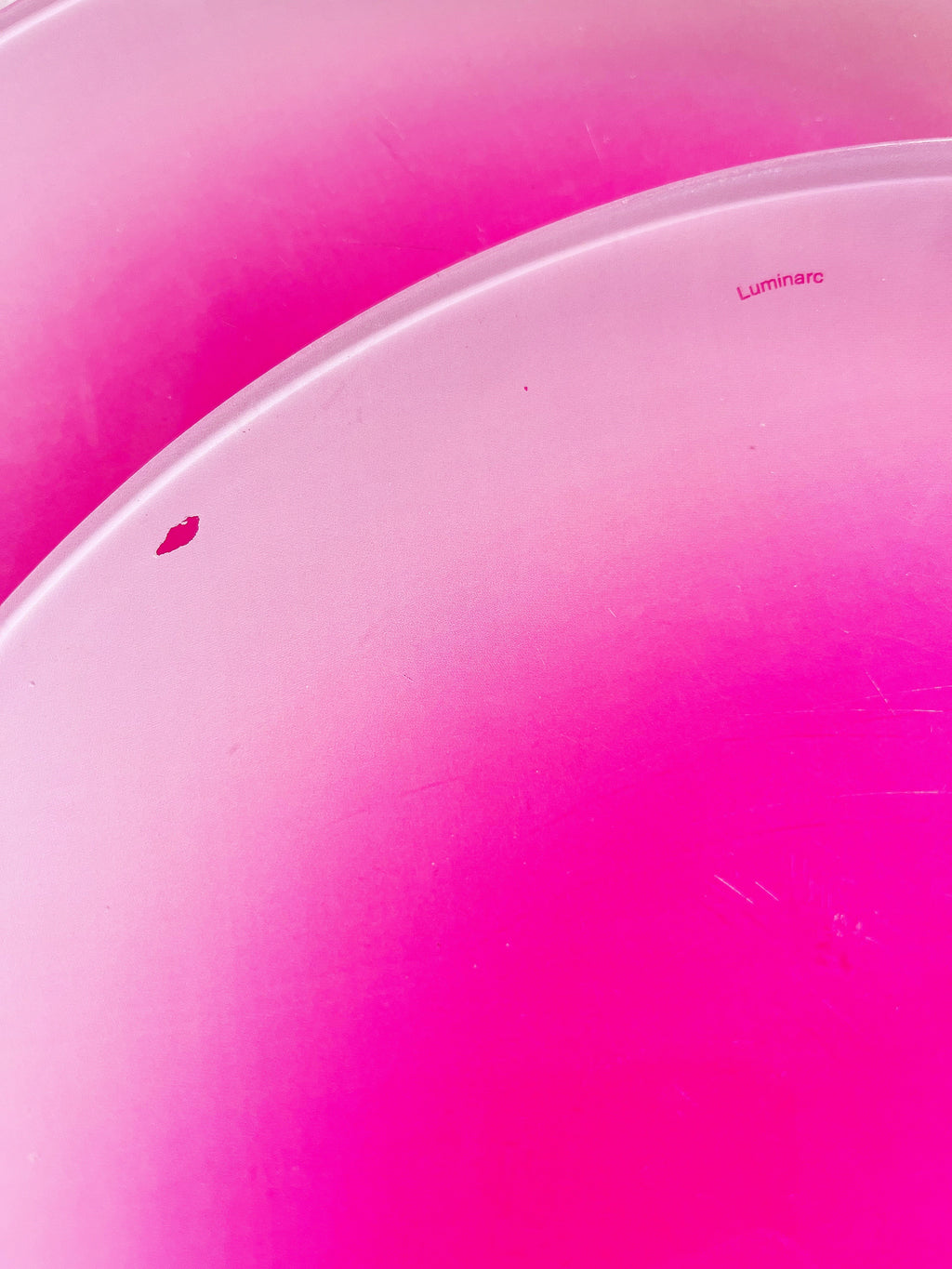 Assiettes gradient rose