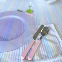 Load image into Gallery viewer, Vintage pastel tablecloth and napkins made in France
