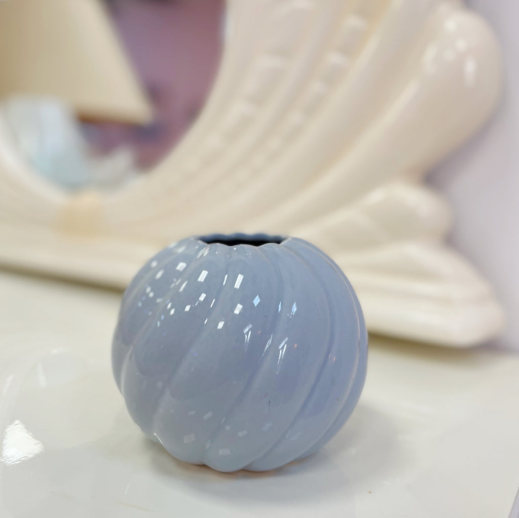 Vase boule twist gris