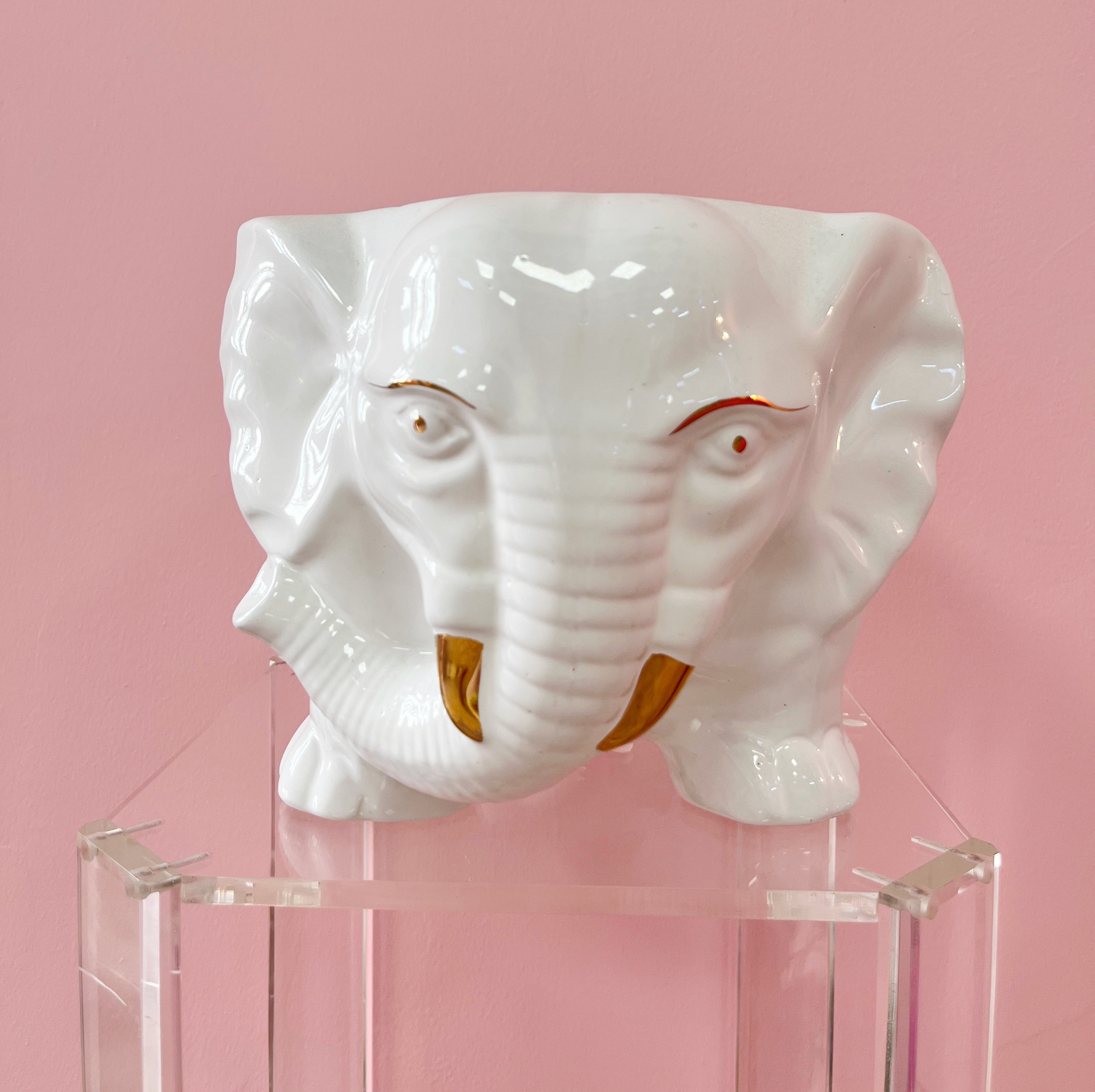 Cache-pot éléphant vintage