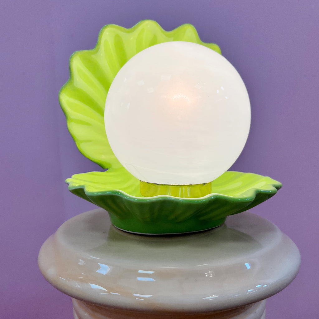 Lampe Coquillage Verte – Années 80