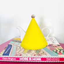 Load image into Gallery viewer, Vintage Yellow Memphis Style Teapot
