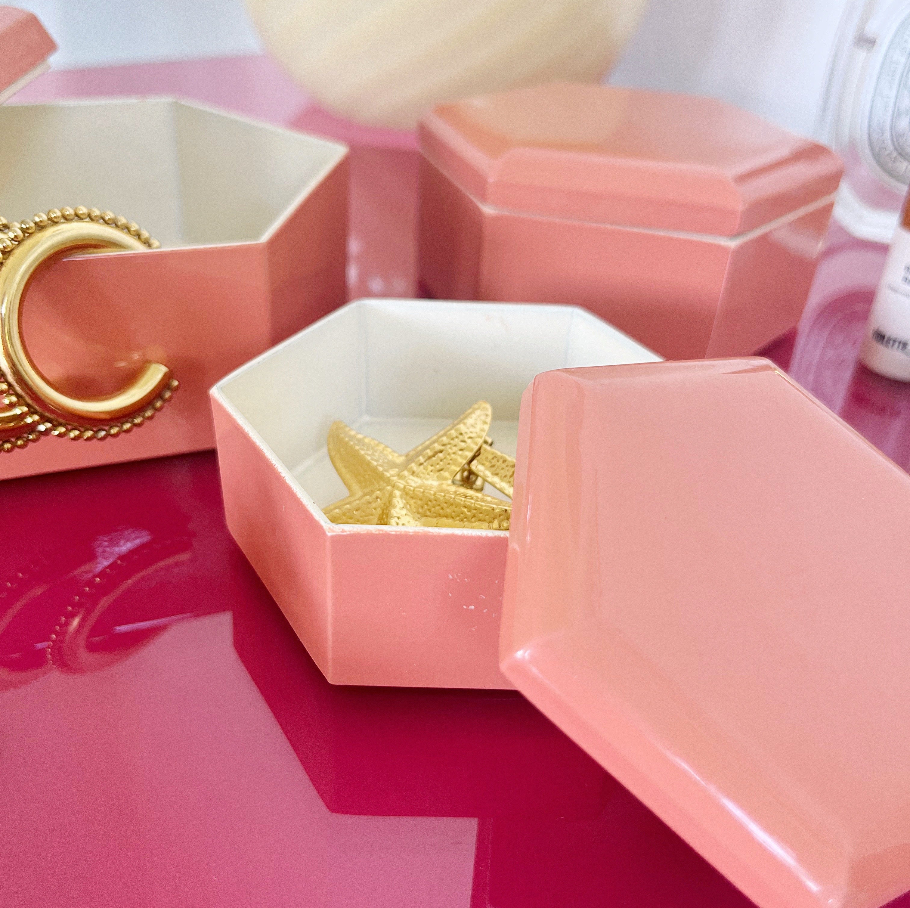 Boites géométriques vintage années 80