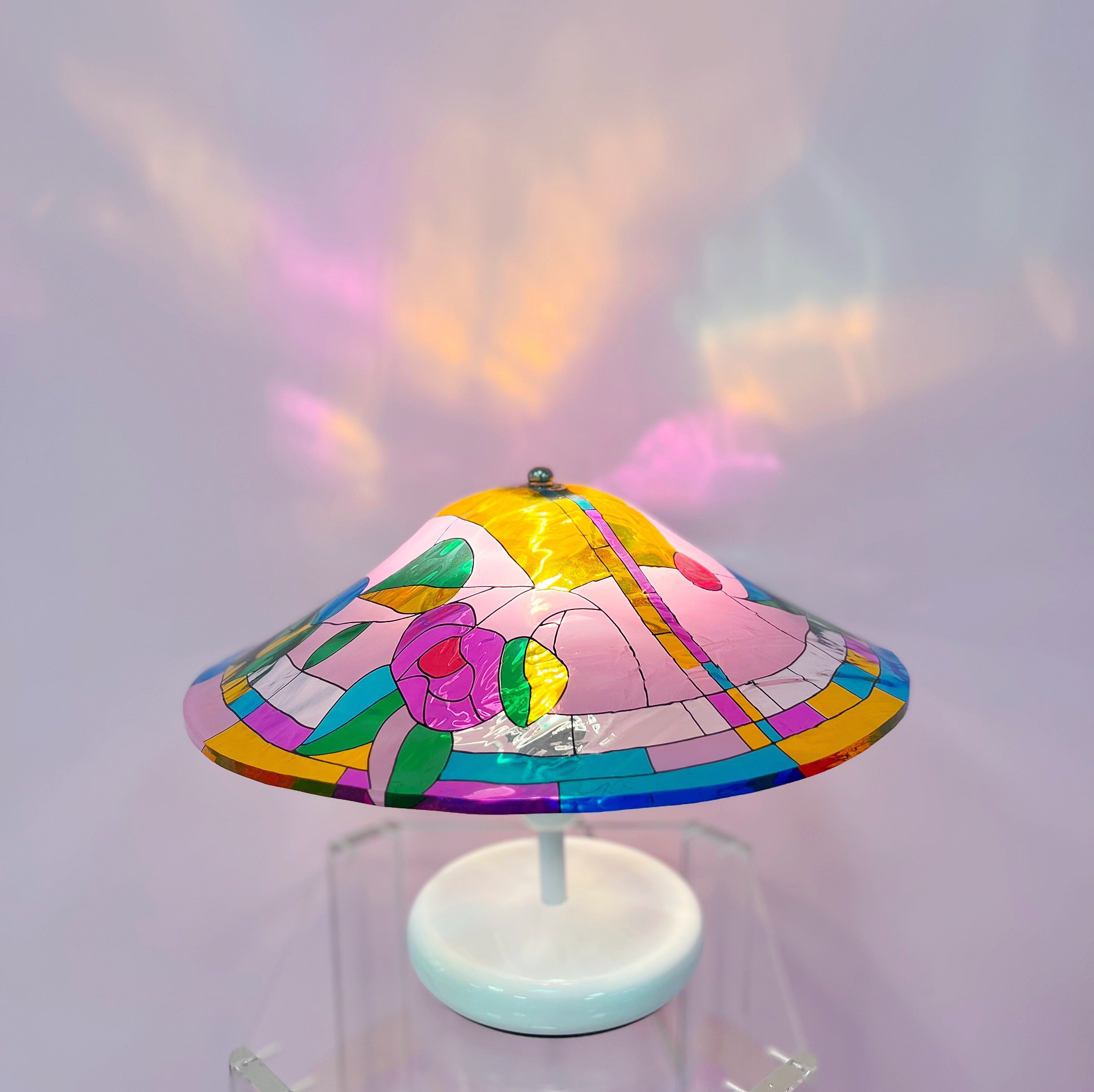 Lampe italienne multicolore, Toffoli, années 80