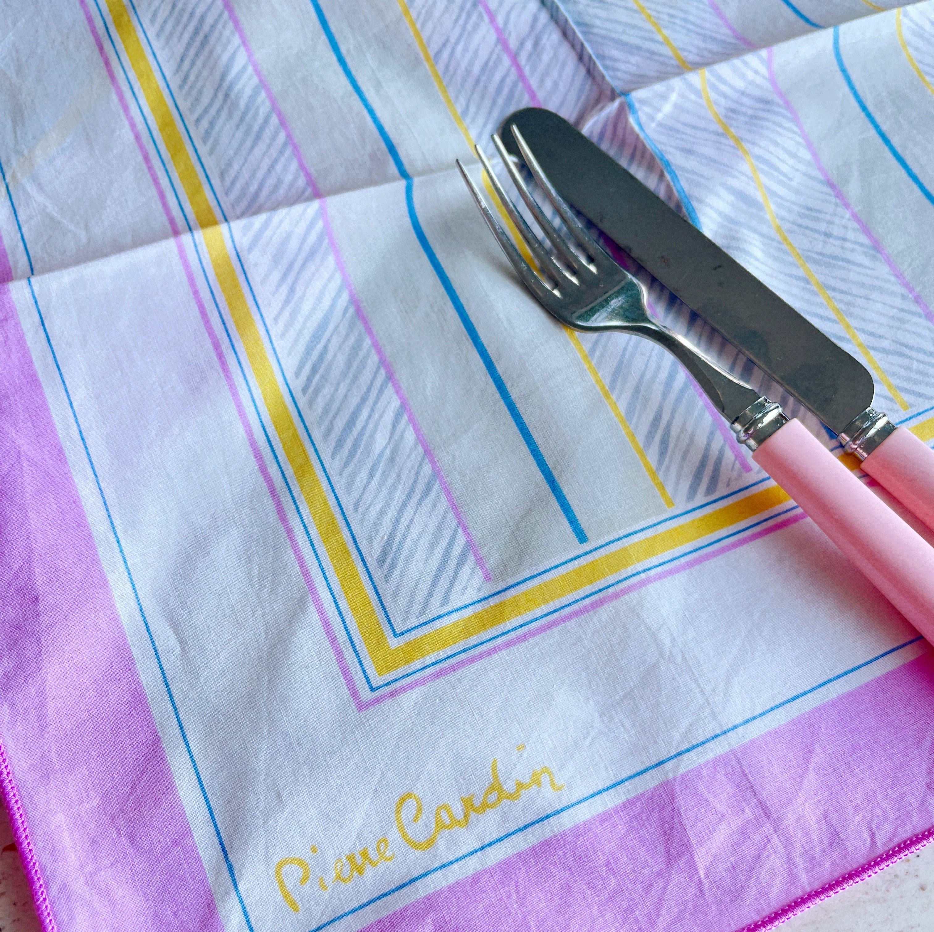 Set de serviettes Pierre Cardin 80s