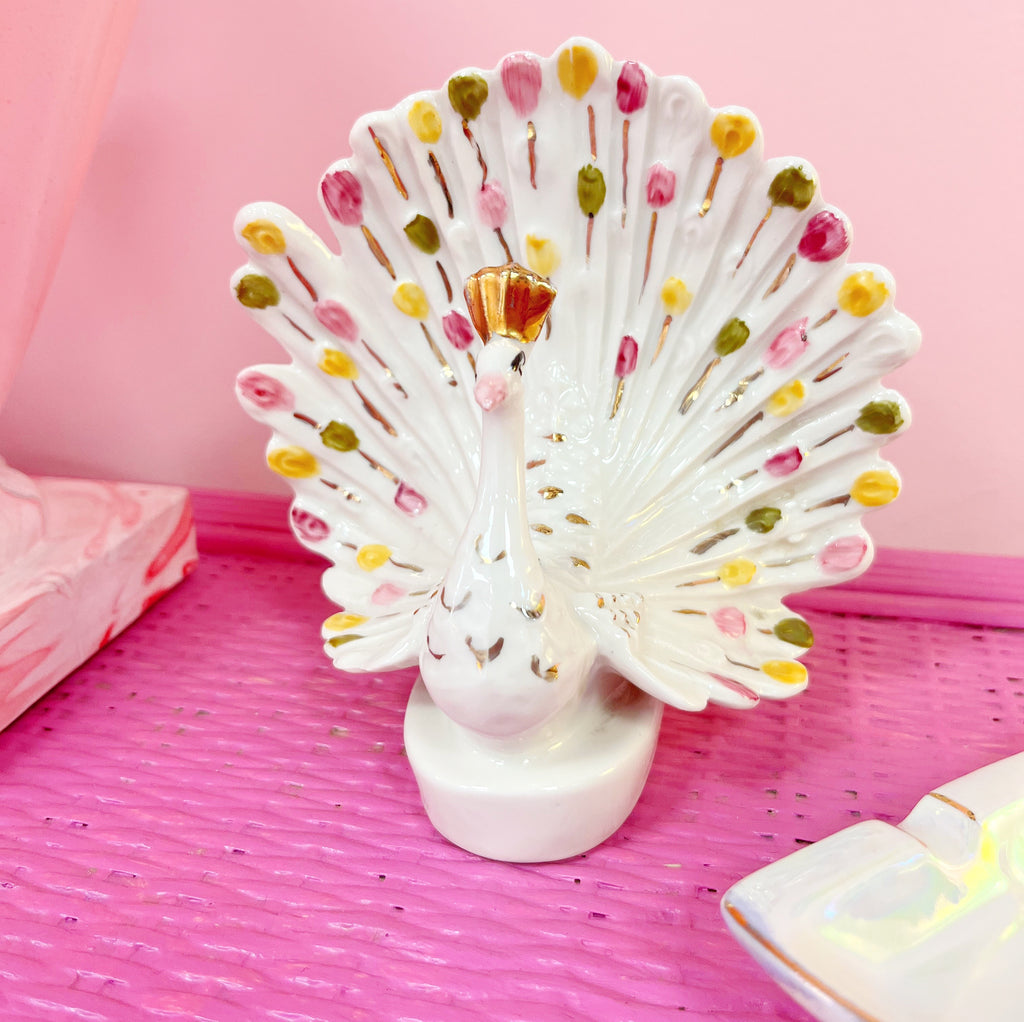 Petite lampe paon Italie 70s