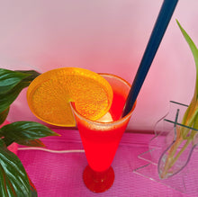 Load image into Gallery viewer, Lampe cocktail vintage Orange Light

