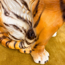 Load image into Gallery viewer, Tigre en Céramique Émaillée – Italie, Années 80
