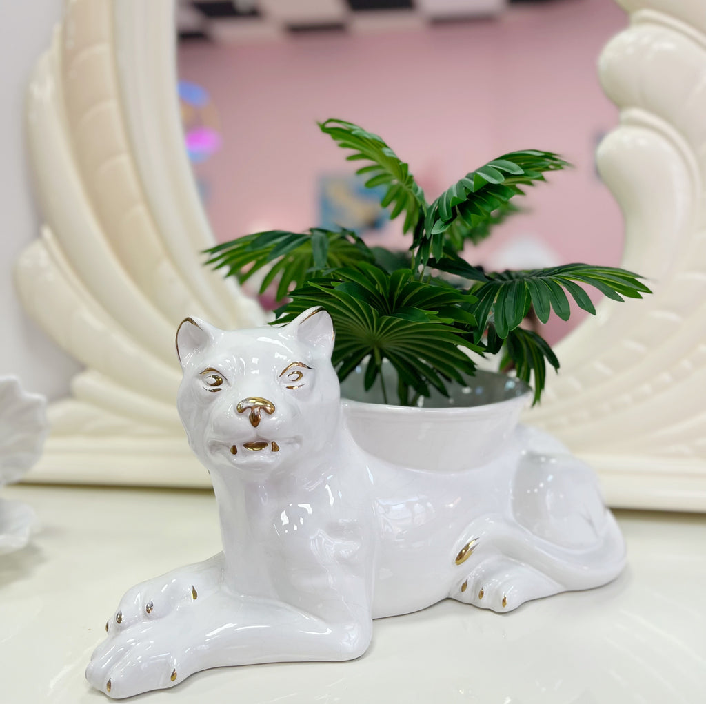 Cache-pot chat vintage Italy 70s