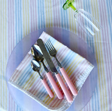 Load image into Gallery viewer, Set of 24 vintage 80s pink cutlery
