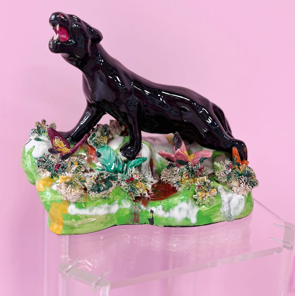 Panthère noire 60s signée Vallauris