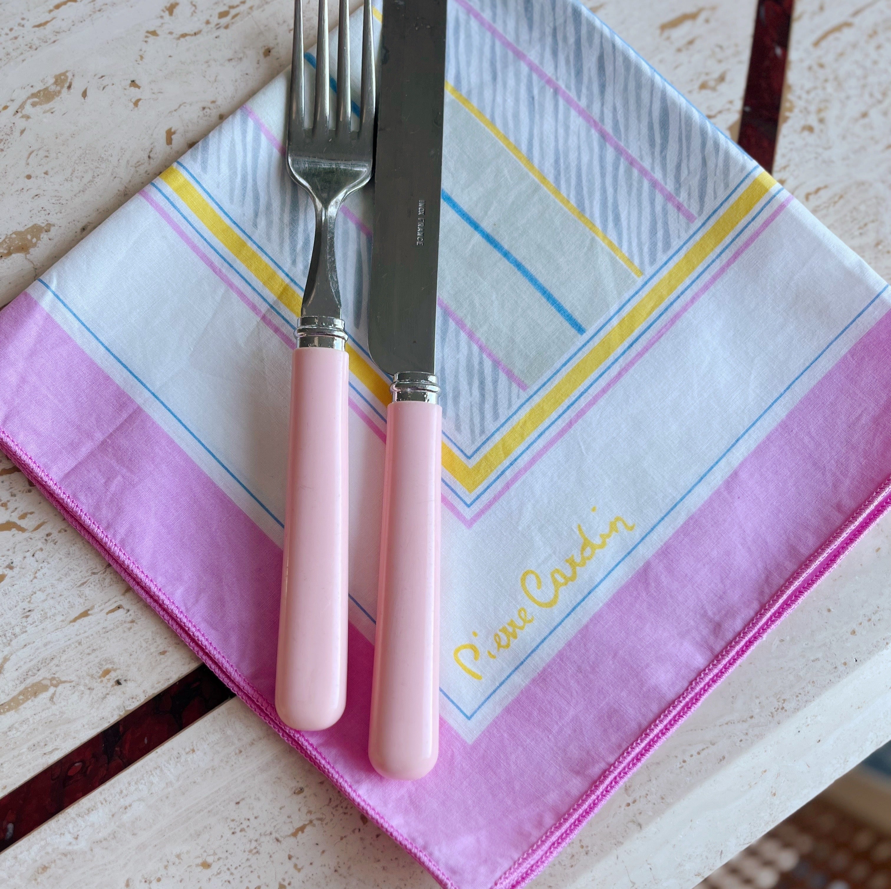 Set de serviettes Pierre Cardin 80s