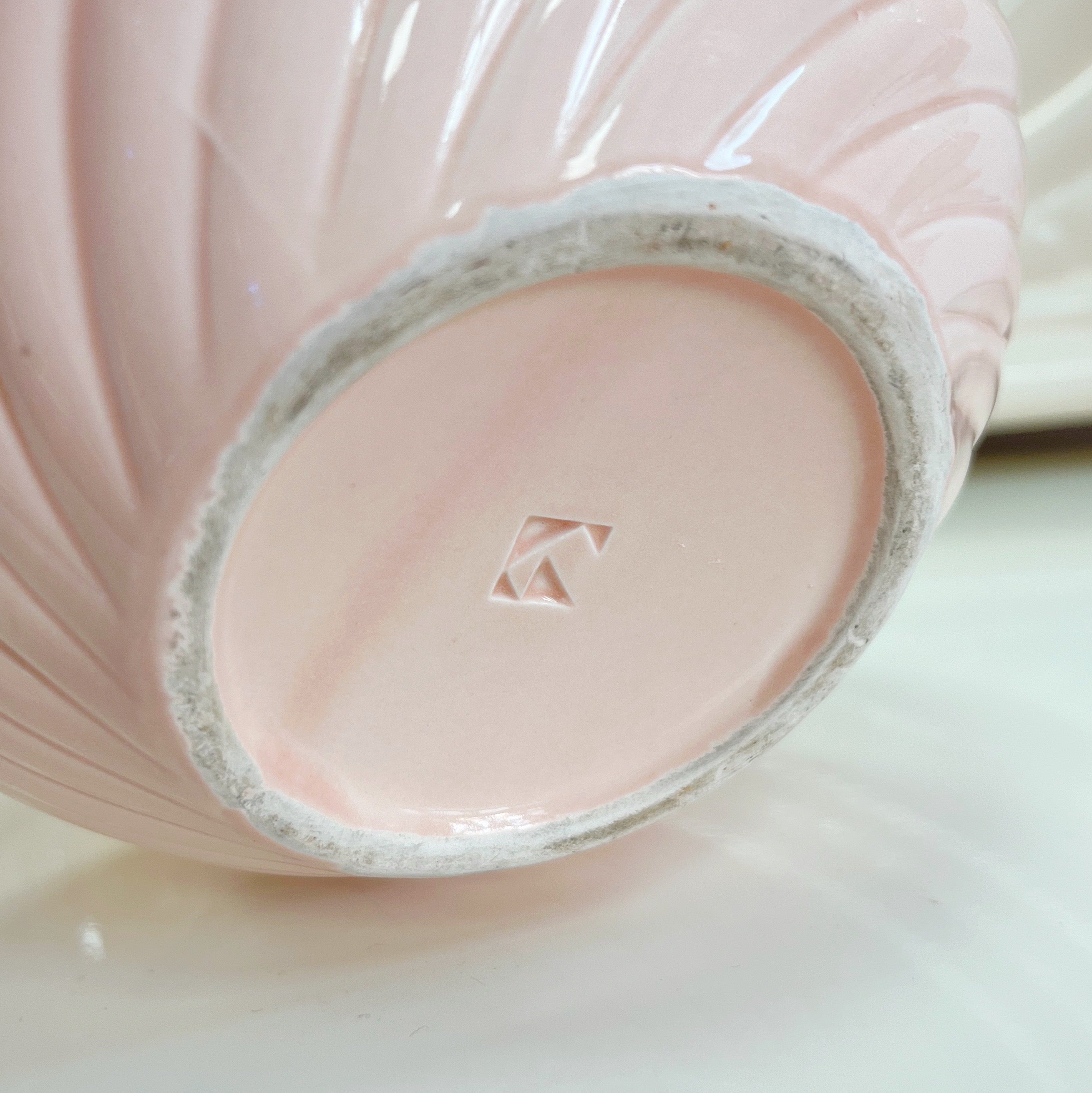 Vase twist beige rosé