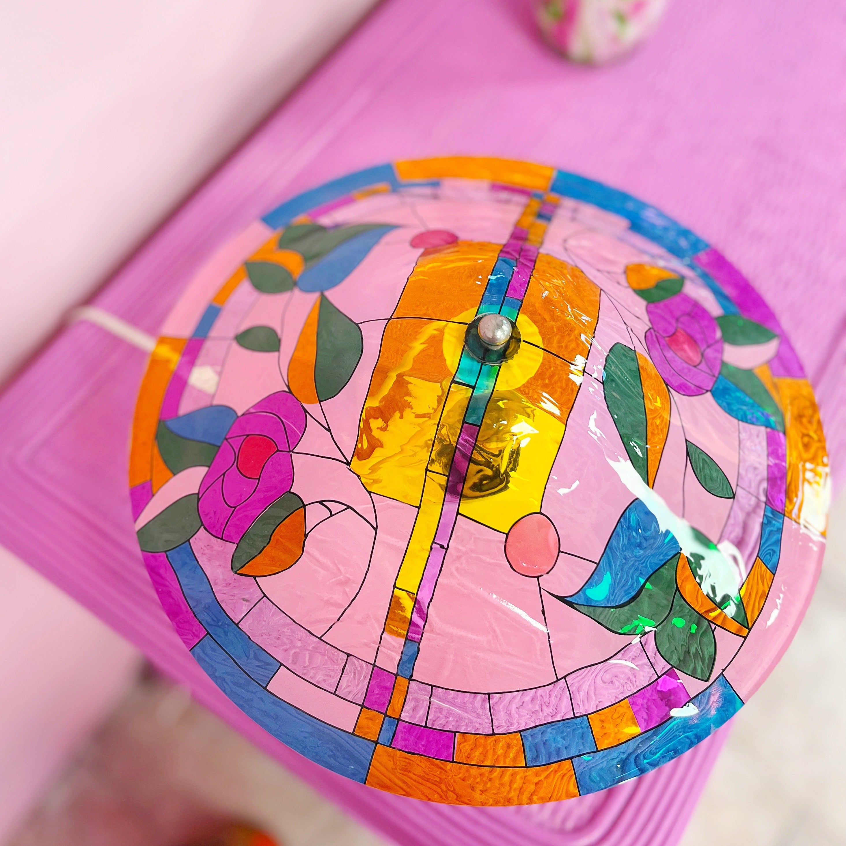 Lampe italienne multicolore, Toffoli, années 80