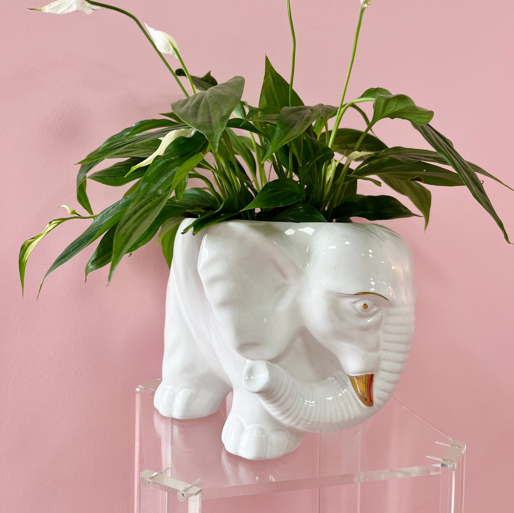 Cache-pot éléphant vintage