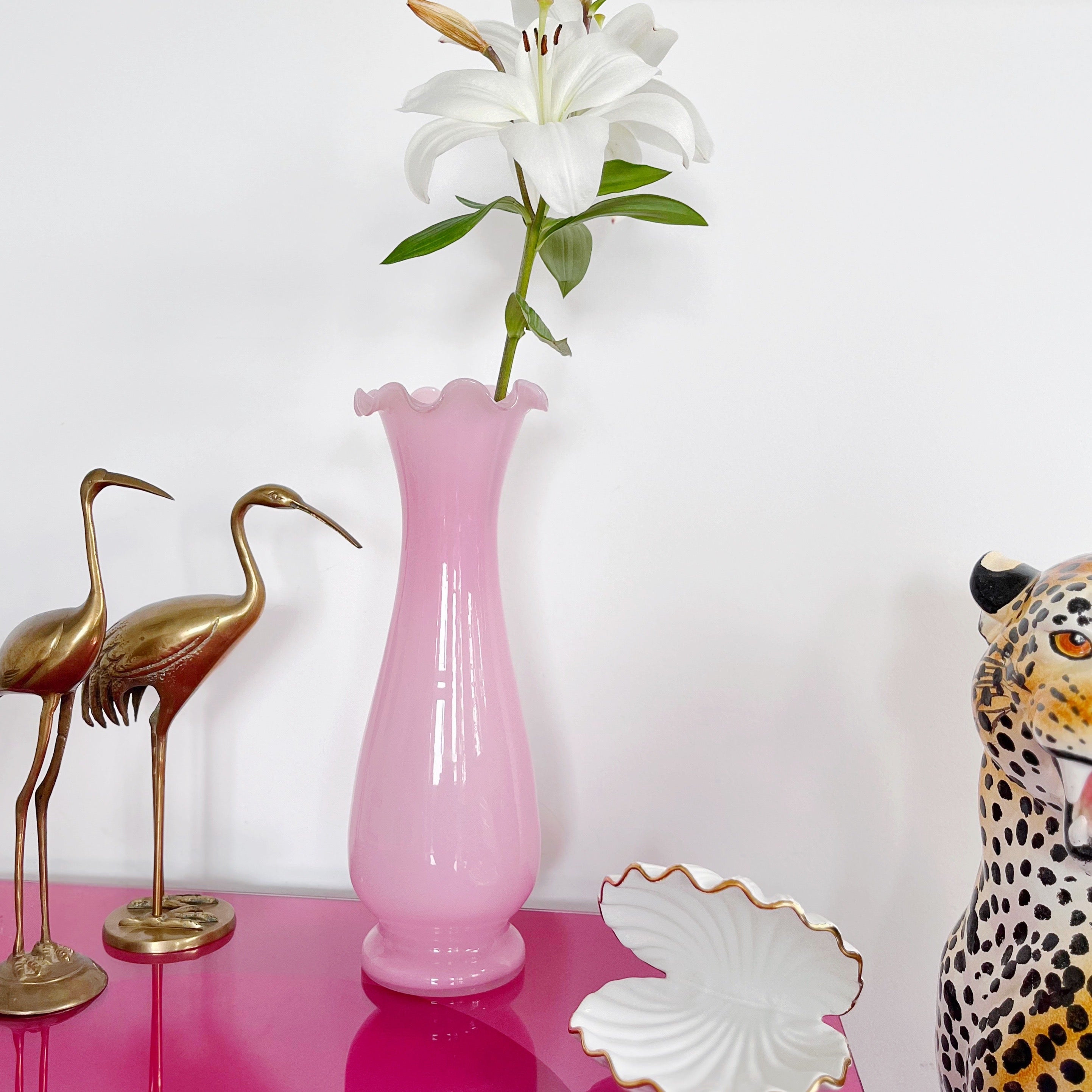 Vase rose corolle vintage