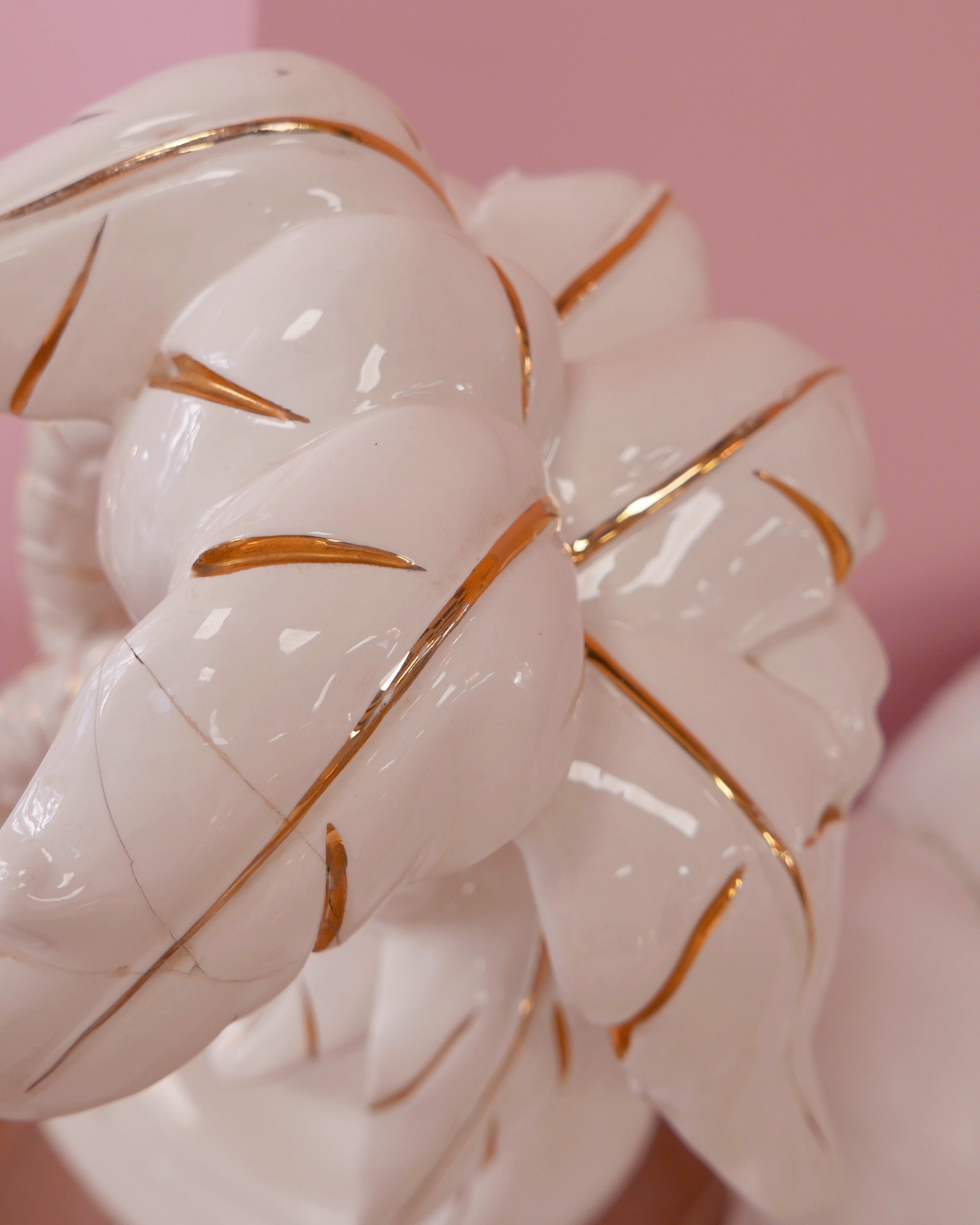 Grande Lampe de Table Palm Tree – Céramique, Italie, Années 70