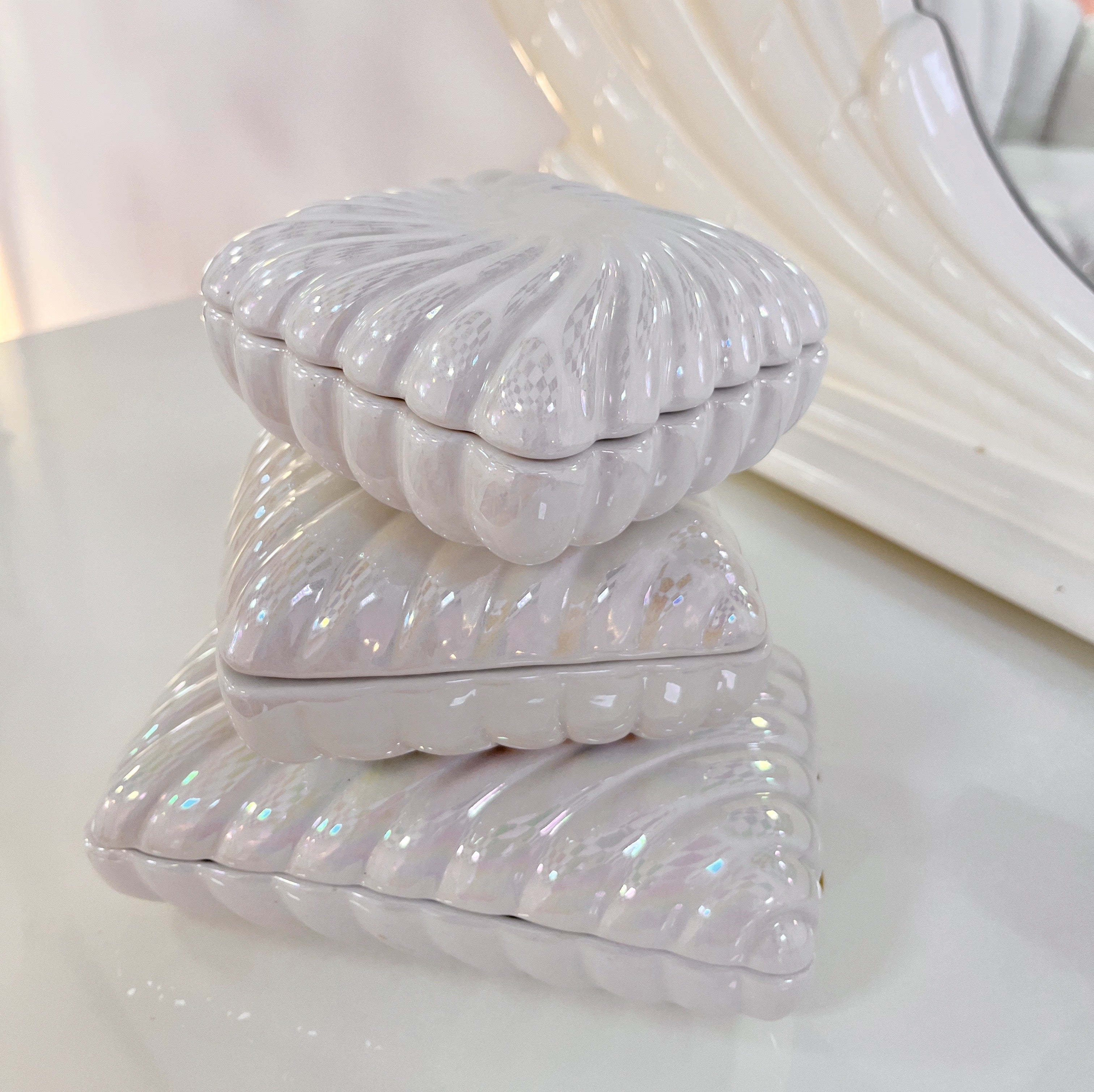 Coffret en céramique iridescente – Grand format - Années 80