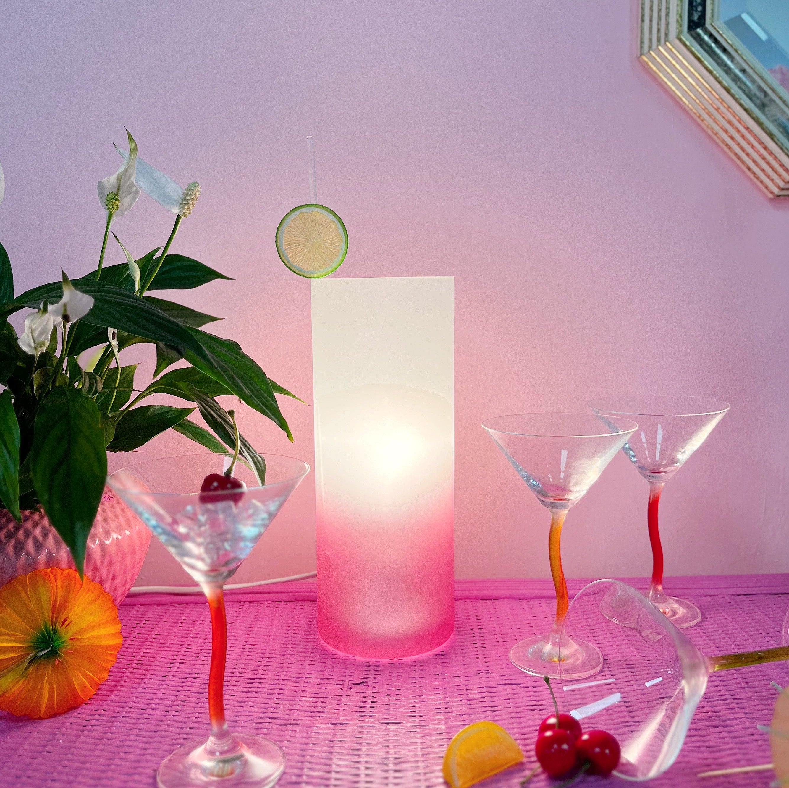Lampe cocktail XL 80s Pink Lady