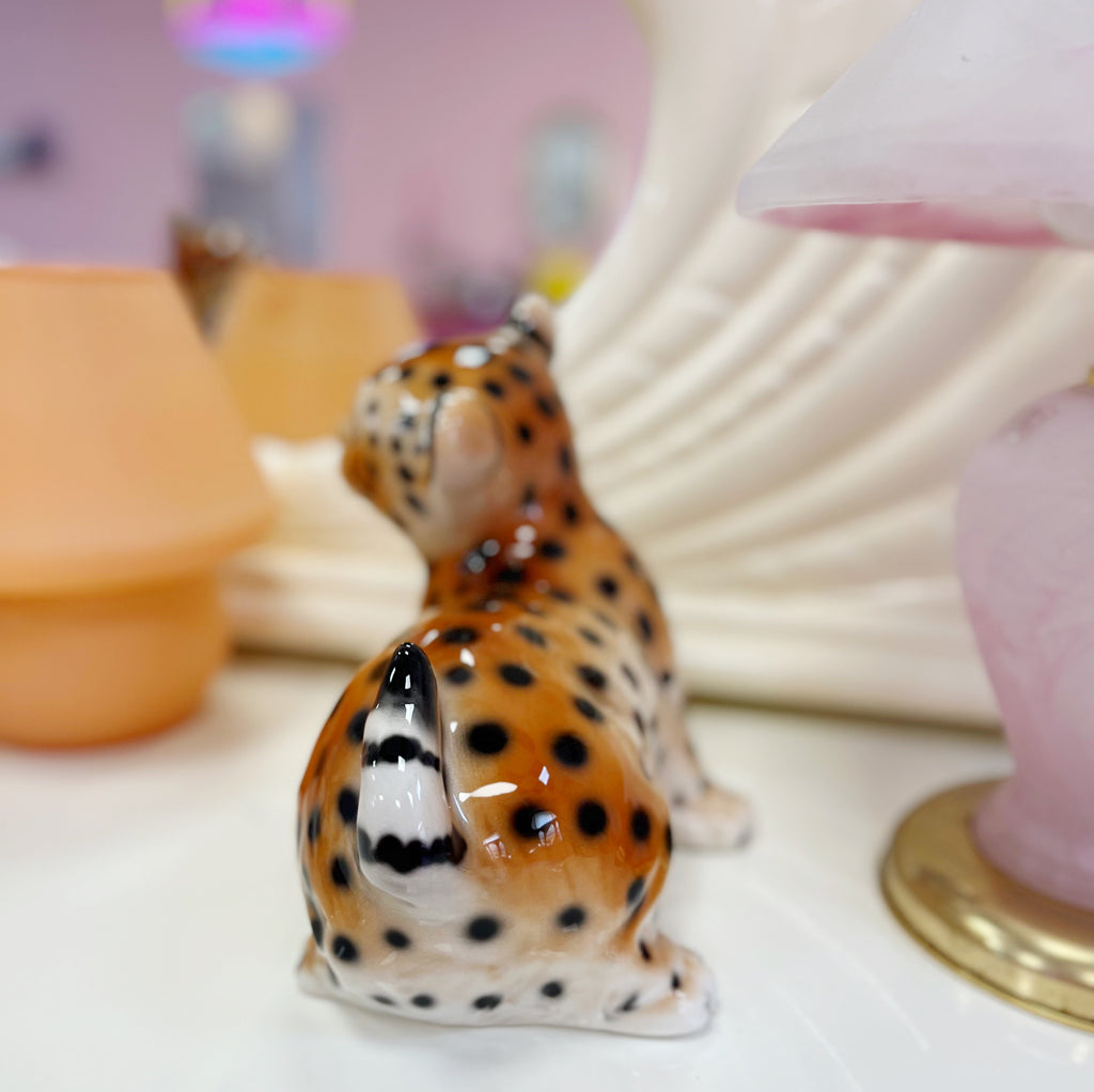 Statuette bebe panthere céramique italienne 80s