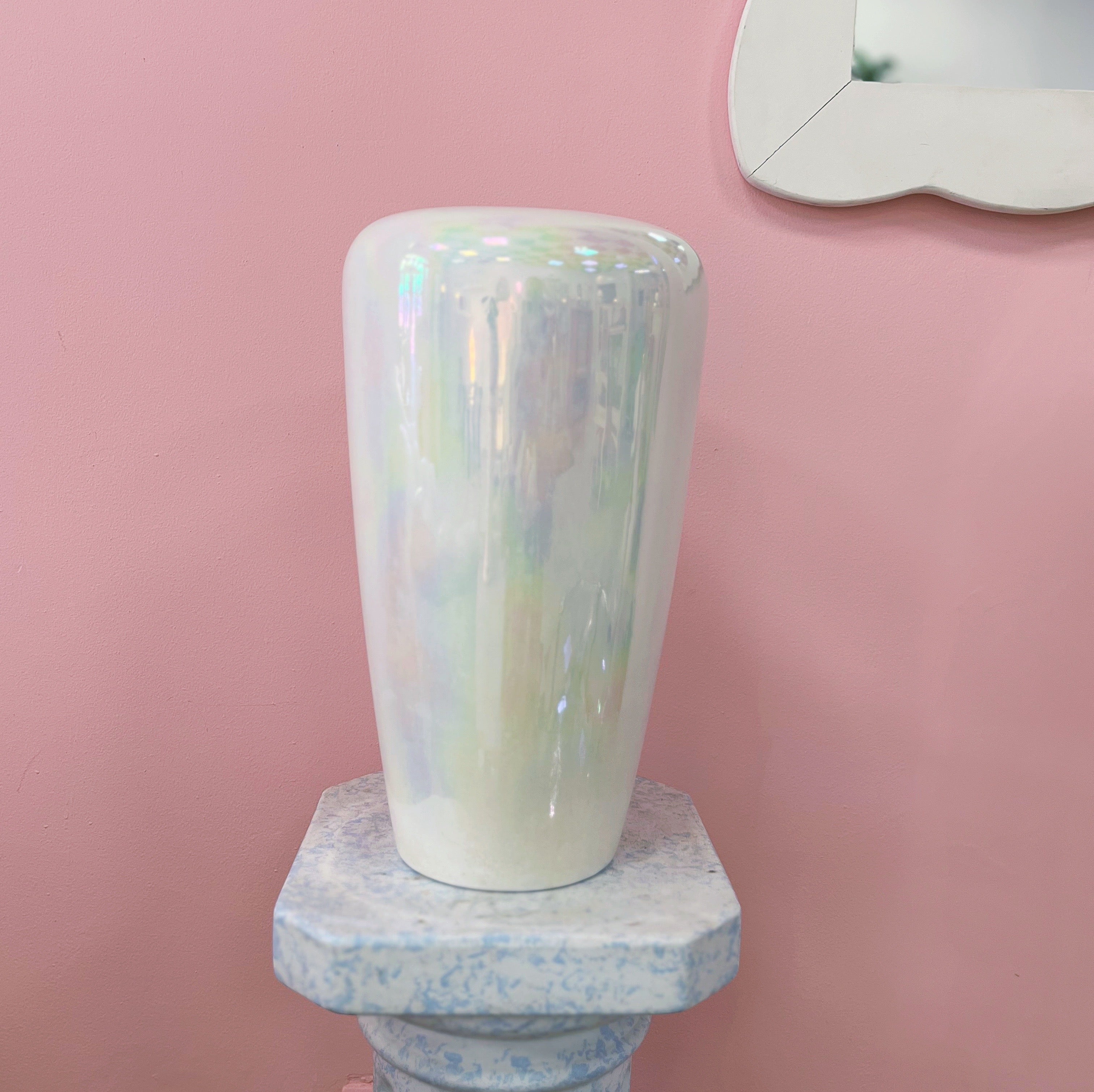 Grand vase en céramique iridescente, Années 80