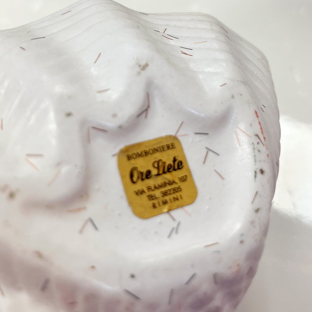 Coffret à bijoux coquillage vintage paillettes 80s