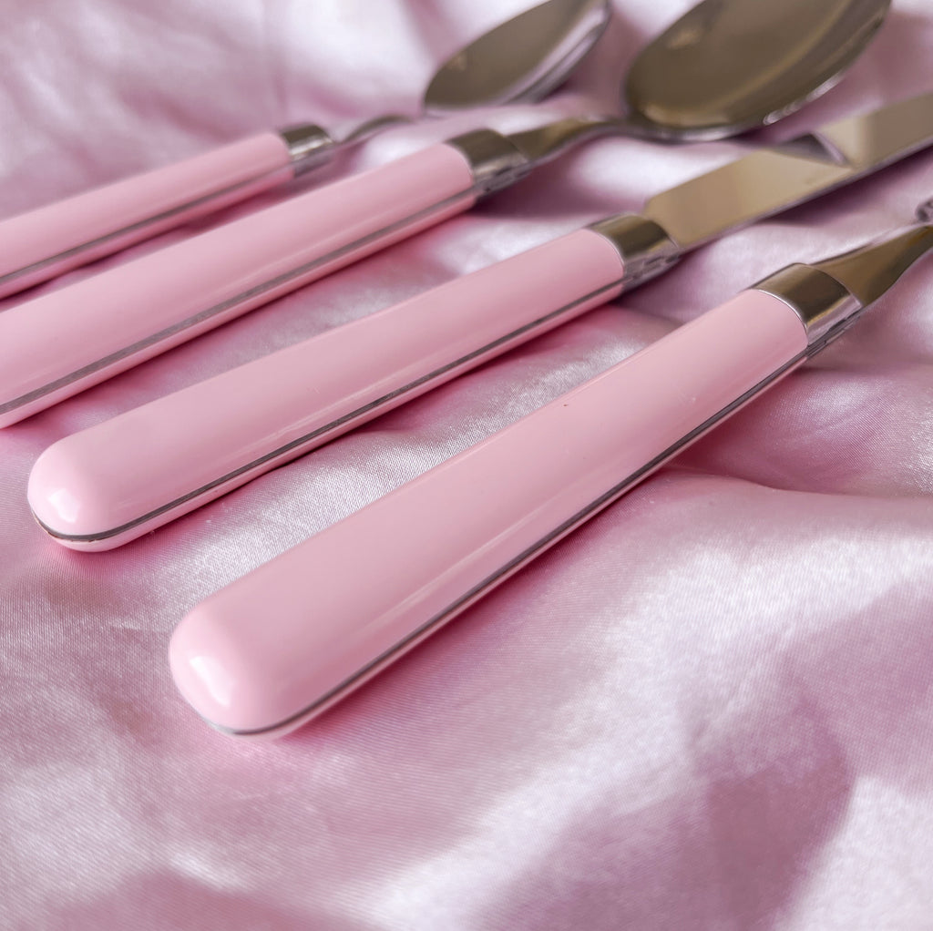 Set de 24 couverts rose Guy Degrenne – Made in France - Années 80