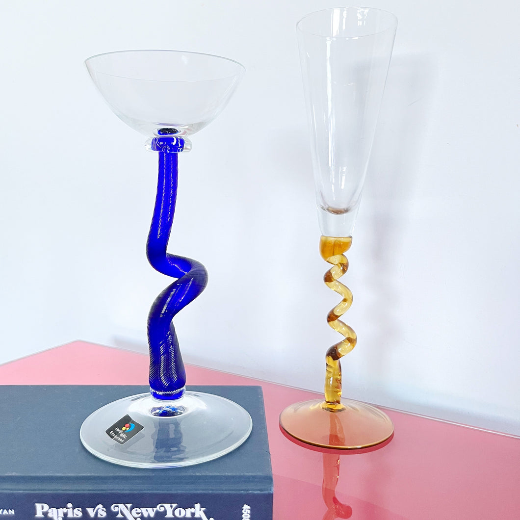 Duo de verres zig-zag