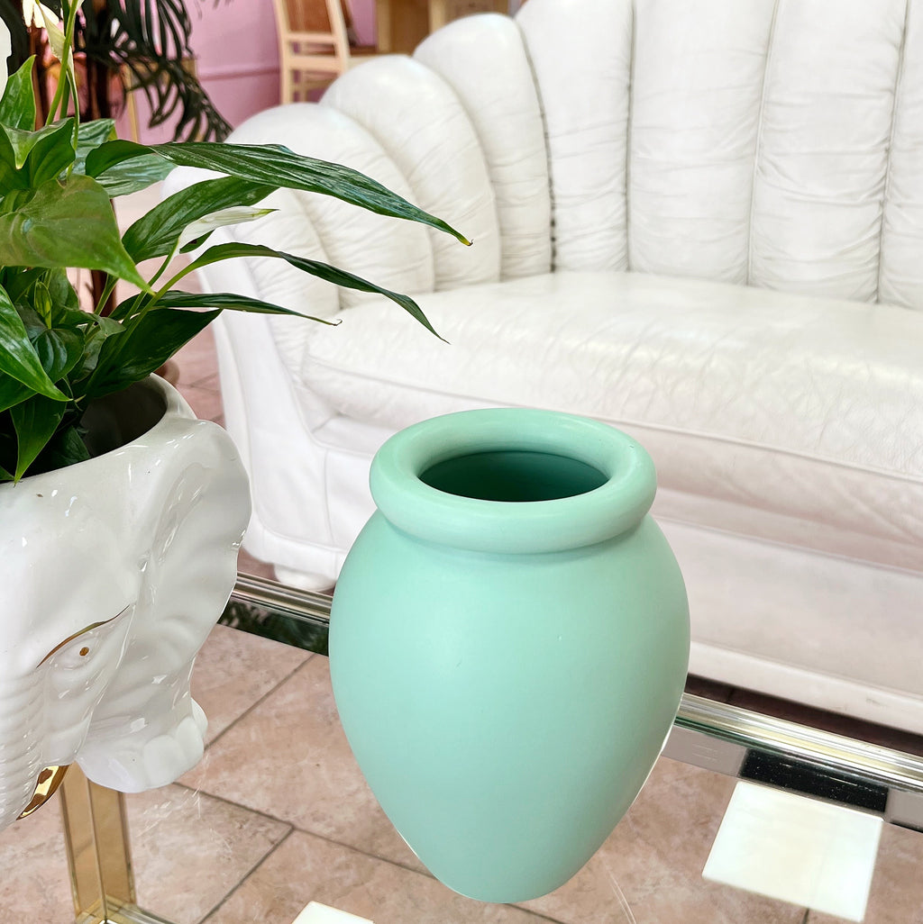 Vase vert 80s made in Portugal