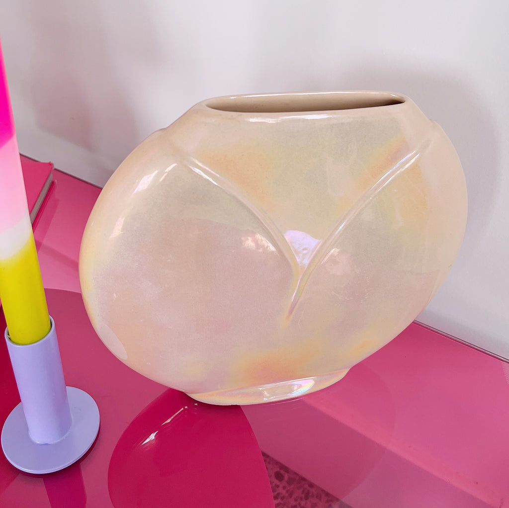 Vase tulipe iridescent