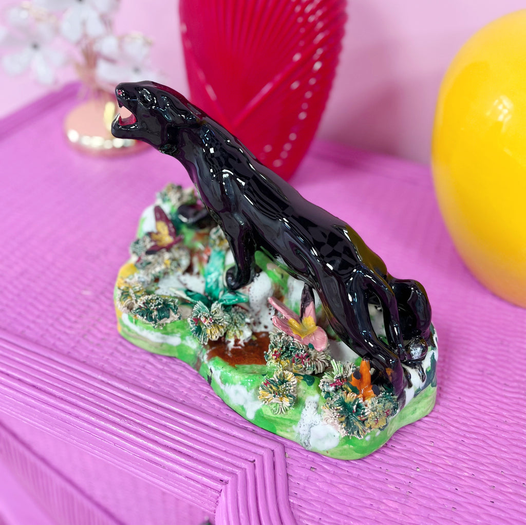 Panthère noire 60s signée Vallauris